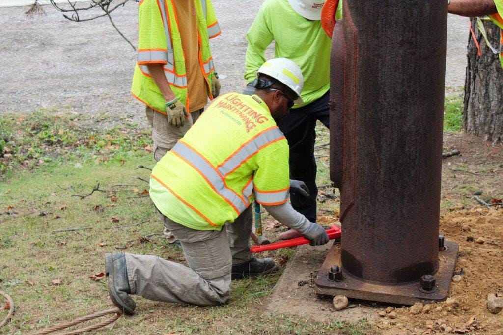 high mast pole lighting