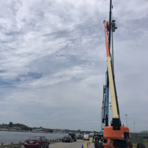 US Navy Pole and cranes